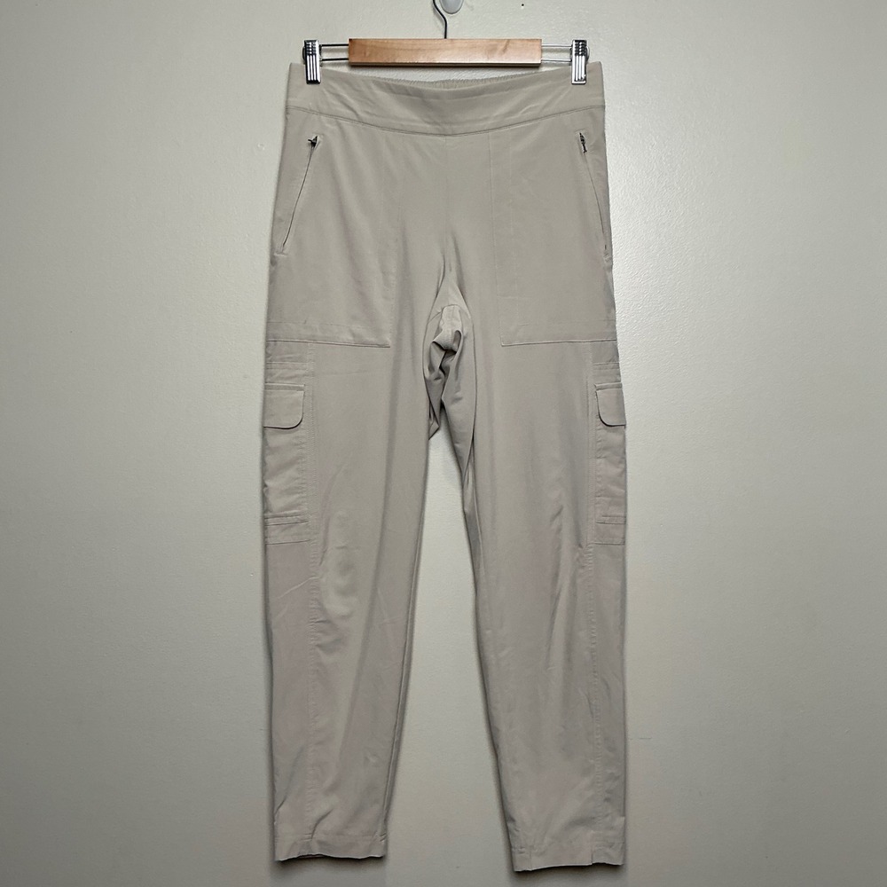 Athleta Chelsea Cargo Lined Pant Womens 6 Beige Tapered Jogger Excellent